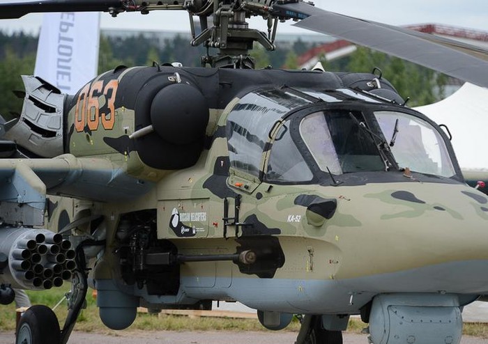 Máy bay trực thăng tấn công Ka-52 Alligator Nga tại Triển lãm hàng không Moscow năm 2013